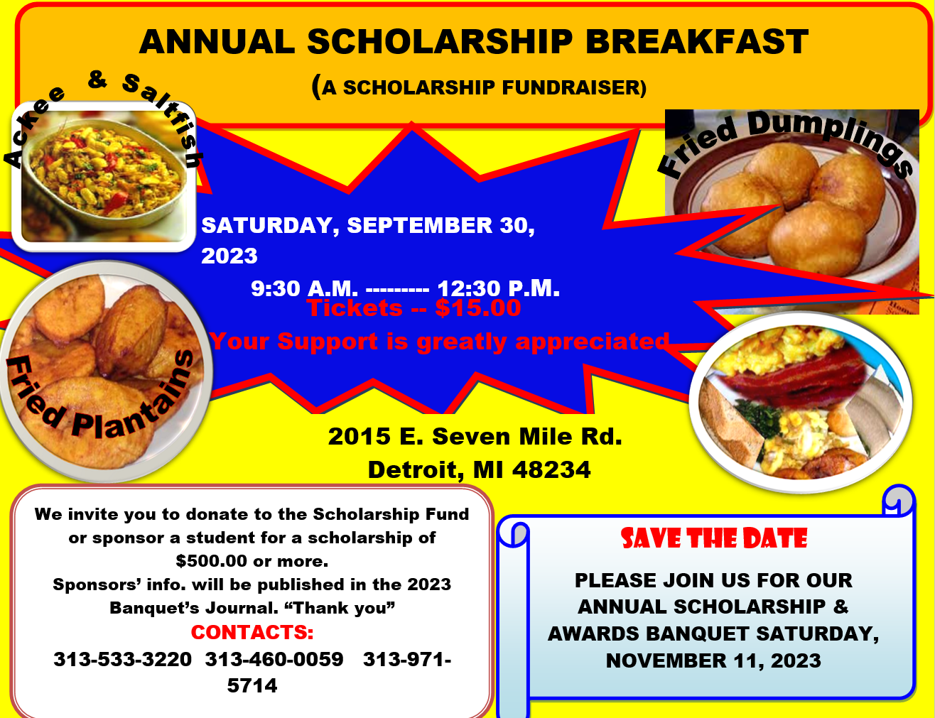 Annual Scholarship Breakfast fundraiser