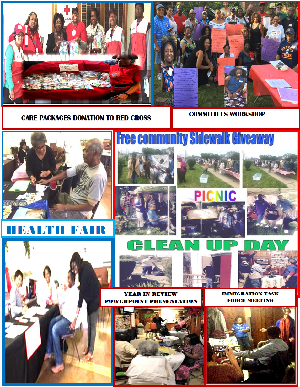 Community activities - Red Cross donation, Health Fair, Clean Up Day, Picnic, and more